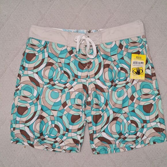 Body Glove Board Shorts Juniors SZ 7 Geometric Activewear Swimming Surfing - Picture 1 of 6